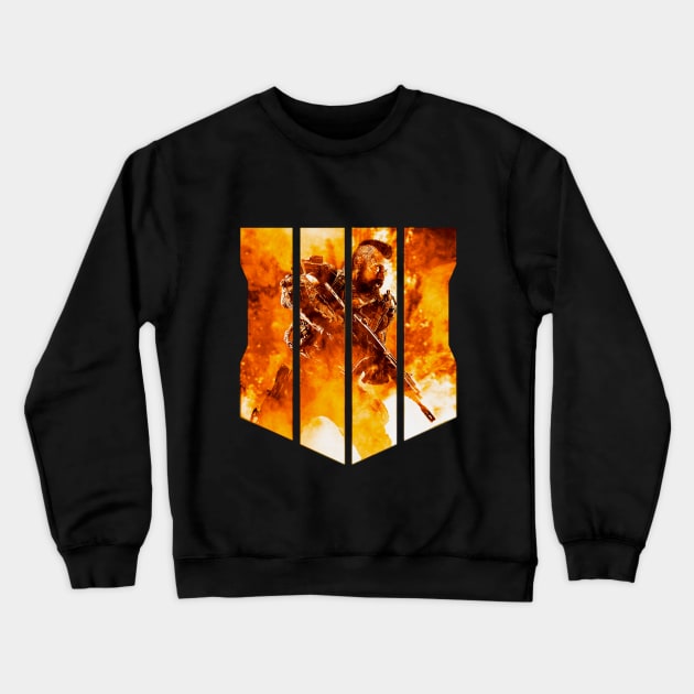 Black Ops 4 - The Soldier In The Smoke Orange Crewneck Sweatshirt by bardor2@gmail.com